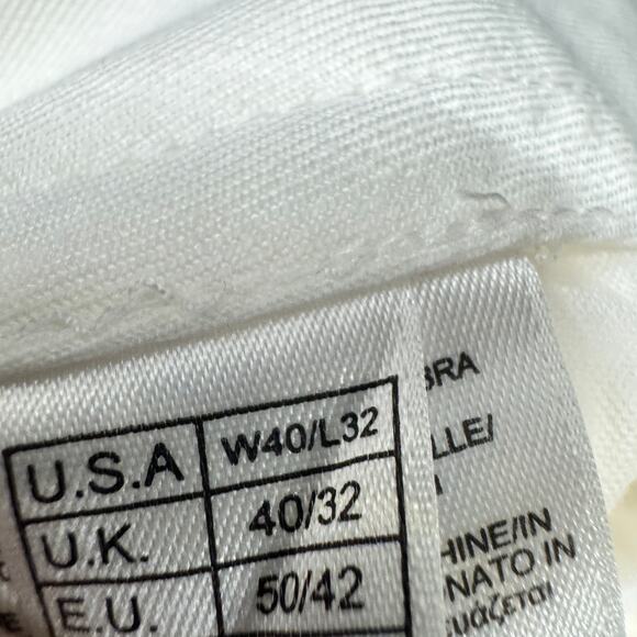 Brooks Brothers Pants White Linen Cotton Coastal Straight Mens 40x32 ACTUAL - Picture 8 of 10